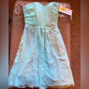 Jim Hjelm Occasions strapless bridesmaid dress. NWT. Size 6 - Mint Green.